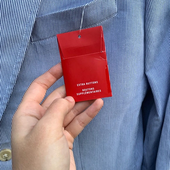 Izod navy and white striped sports jacket - Picture 5 of 7